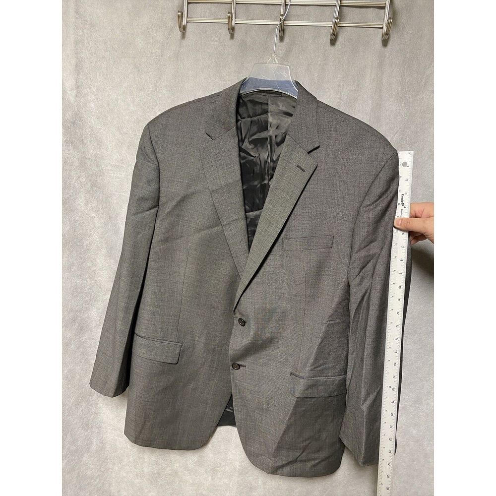 Ralph Lauren Suit Men 44R Gray 2B Wool Career Office Pants Business 40X28 Luxury - Picture 4 of 16